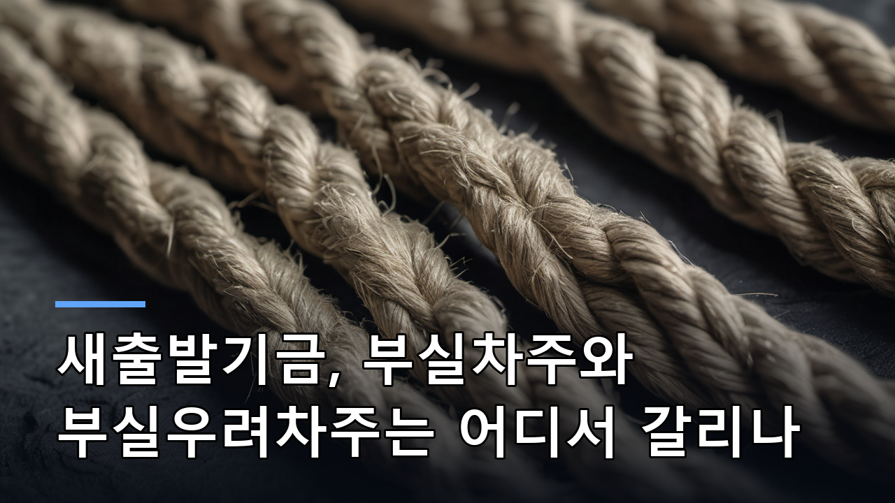 새출발기금, 부실차주와 부실우려차주는 어디서 갈리나